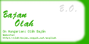 bajan olah business card